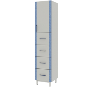Шкаф для хранения реактивов с 4 выдвижными ящиками ЛАБ-PRO ШР4Я 40.50.193