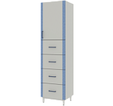 Шкаф для хранения реактивов с 4 выдвижными ящиками ЛАБ-PRO ШР4Я 50.50.193